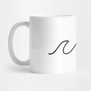 The Wave Outline Mountain Waves With Snow Capped Cool Nature Mug